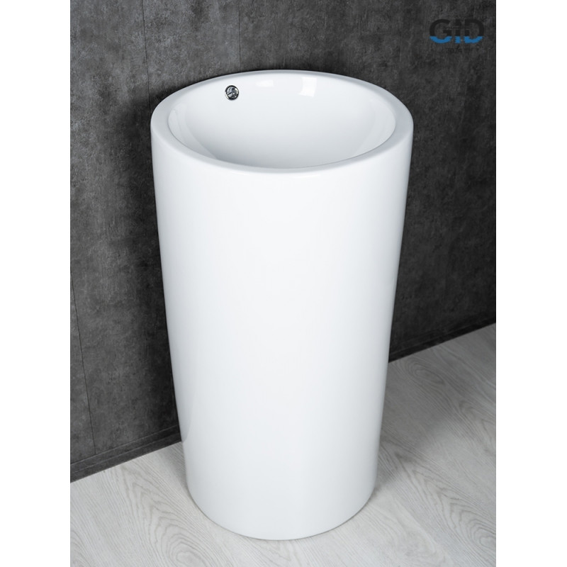 Раковина Gid Nb163 81107 накладная белая 46x46x85