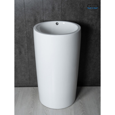 Раковина Gid Nb163 81107 накладная белая 46x46x85