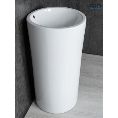 Раковина Gid Nb163 81107 накладная белая 46x46x85