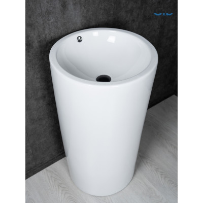 Раковина Gid Nb163 81107 накладная белая 46x46x85