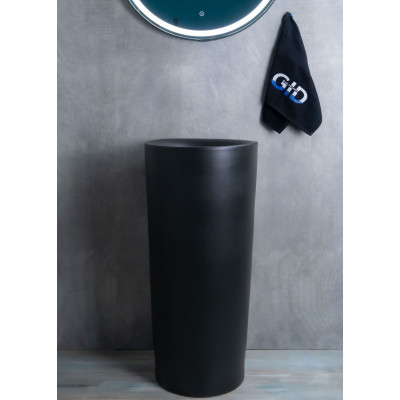 Раковина Gid Nb130bg 81110 накладная черная графит 40x40x85