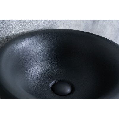 Раковина Gid Nb130bg 81110 накладная черная графит 40x40x85