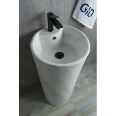 Раковина Gid Nb131ws 81111 напольная под камень матовый 40x40x84