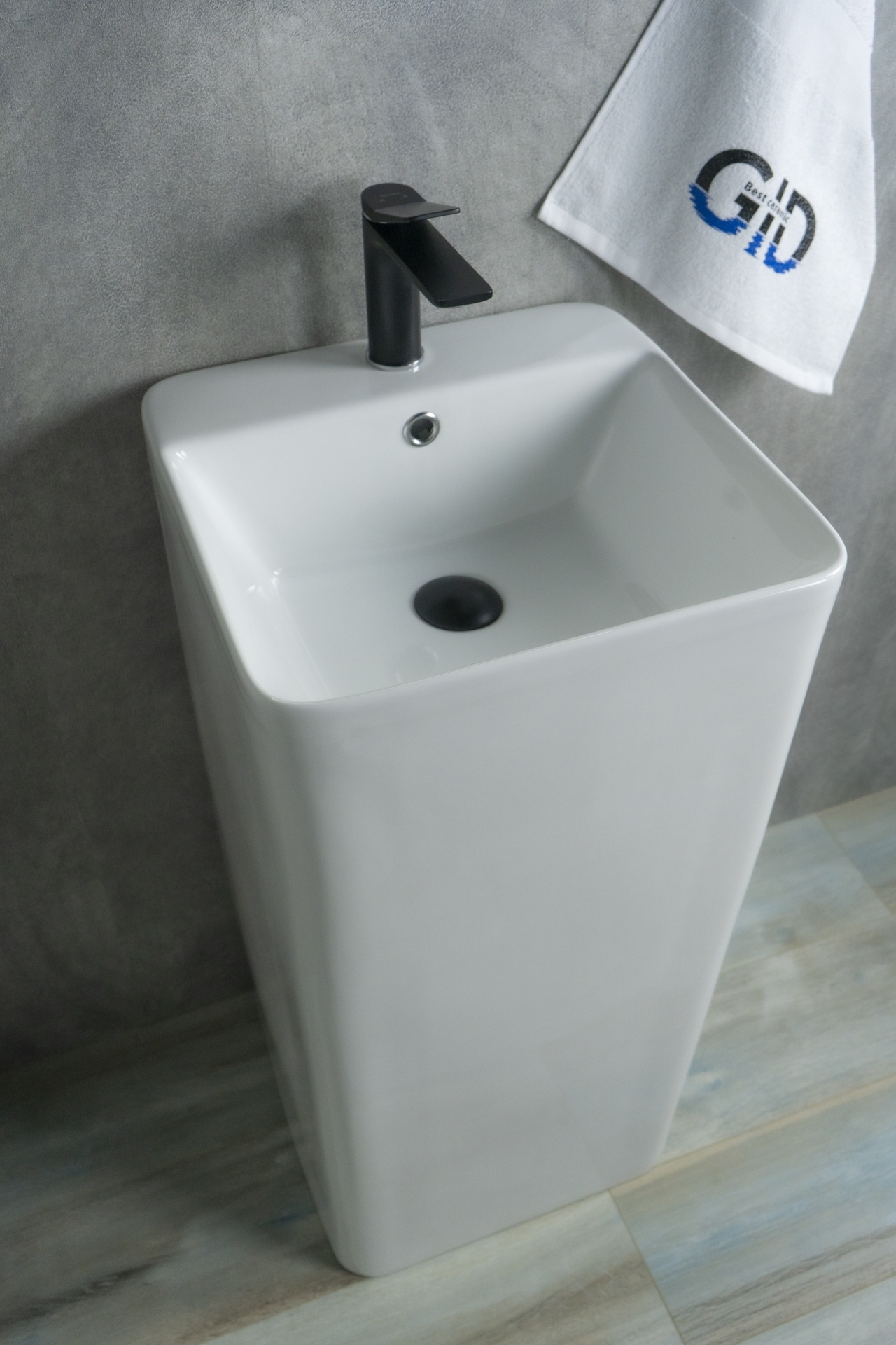 Раковина Gid Nb148 81117 накладная белая 42x41x86