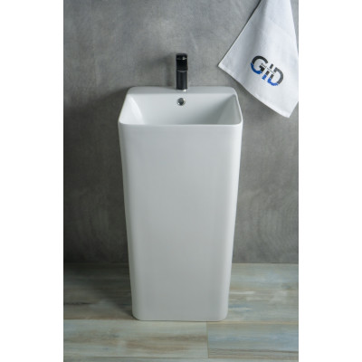 Раковина Gid Nb148 81117 накладная белая 42x41x86