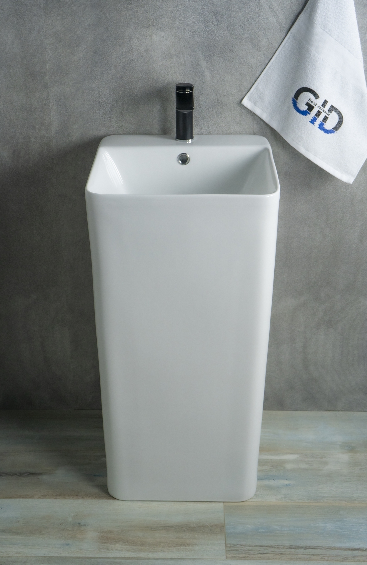 Раковина Gid Nb148 81117 накладная белая 42x41x86