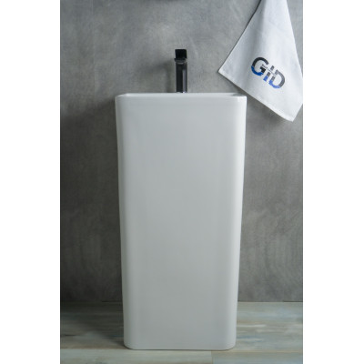 Раковина Gid Nb148 81117 накладная белая 42x41x86