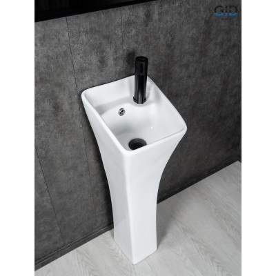 Раковина Gid M9012 81101 напольная белая 30x33x89