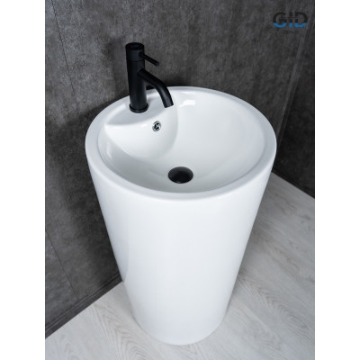 Раковина Gid Nb135 81102 накладная белая 46x46x86