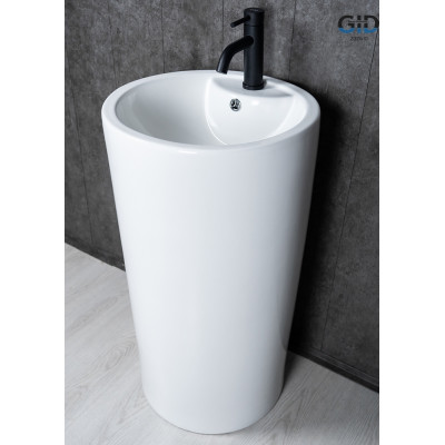 Раковина Gid Nb135 81102 накладная белая 46x46x86