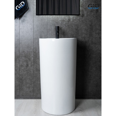 Раковина Gid Nb135 81102 накладная белая 46x46x86