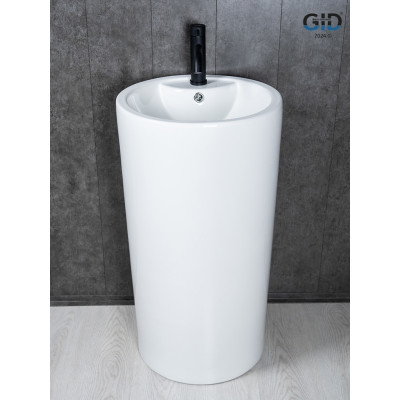 Раковина Gid Nb135 81102 накладная белая 46x46x86