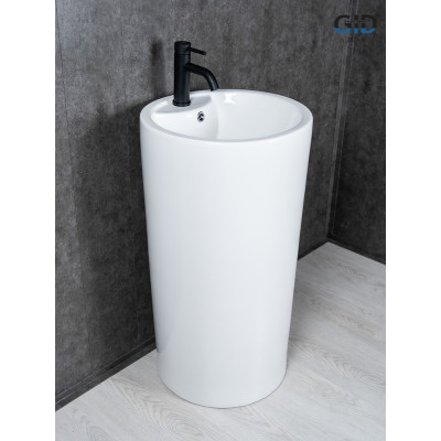 Раковина Gid Nb135 81102 накладная белая 46x46x86
