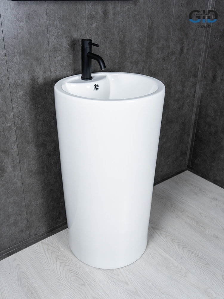 Раковина Gid Nb135 81102 накладная белая 46x46x86