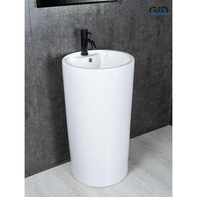 Раковина Gid Nb135 81102 накладная белая 46x46x86