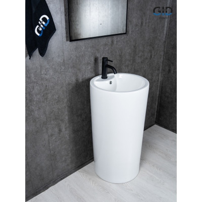 Раковина Gid Nb135 81102 накладная белая 46x46x86