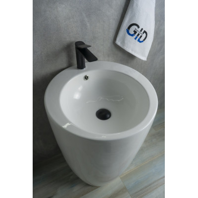 Раковина Gid Nb133 81106 накладная белая 49x49x82