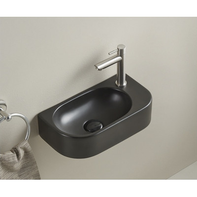 Раковина Gid Bm9274L 62204L подвесная черная матовая 40x21.5x12