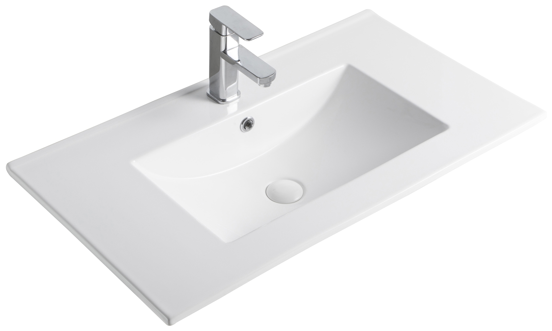 Раковина Gid 9080e 71104 встраиваемая сверху белая 81x46.5x17