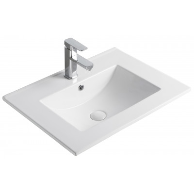 Раковина Gid 9060e 71101 встраиваемая сверху белая 61x46.5x17