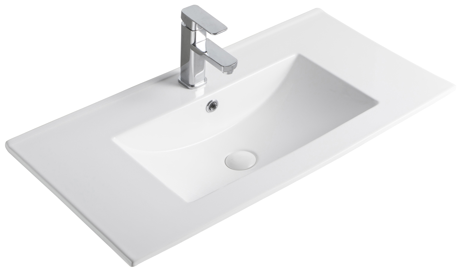 Раковина Gid NYJ803-80 71111 встраиваемая сверху белая 81x40x17