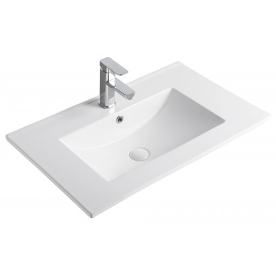 Раковина Gid 9070e 71102 встраиваемая сверху белая 71x46.5x17