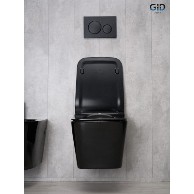 Унитаз подвесной Gid Tr2144BL 62224Y черная глянцевая 52x36x33.5