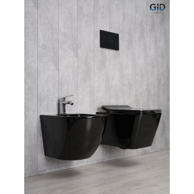 Унитаз подвесной Gid Tr2144BL 62224Y черная глянцевая 52x36x33.5