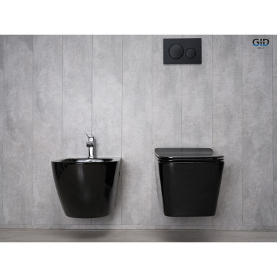 Унитаз подвесной Gid Tr2144BL 62224Y черная глянцевая 52x36x33.5