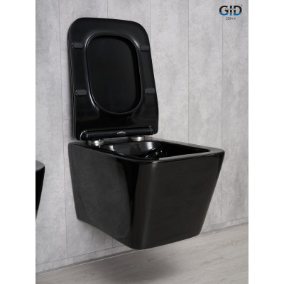 Унитаз подвесной Gid Tr2144BL 62224Y черная глянцевая 52x36x33.5