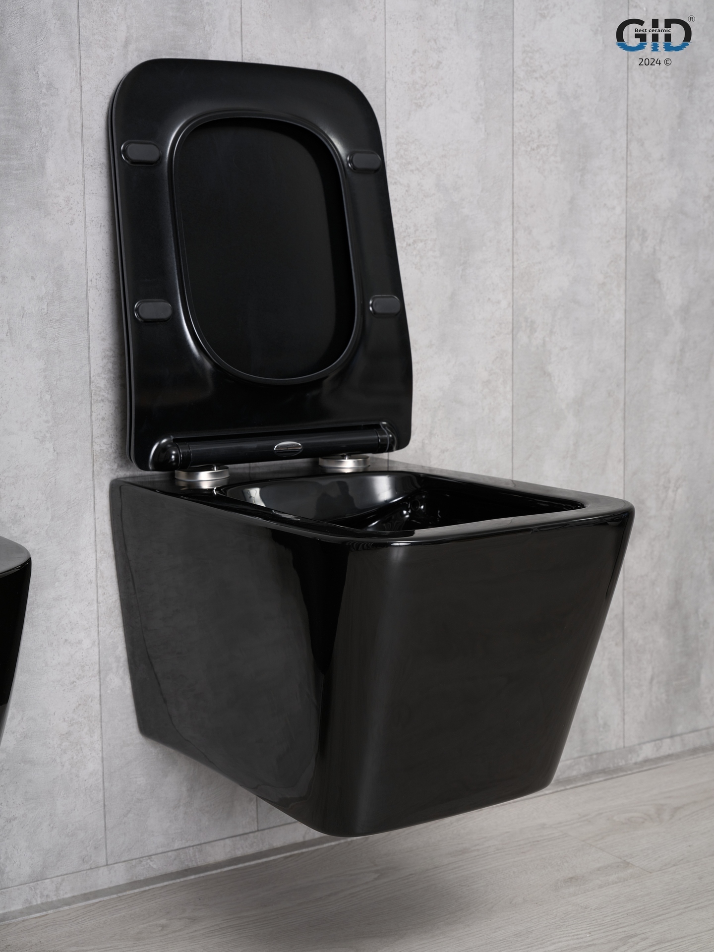 Унитаз подвесной Gid Tr2144BL 62224Y черная глянцевая 52x36x33.5