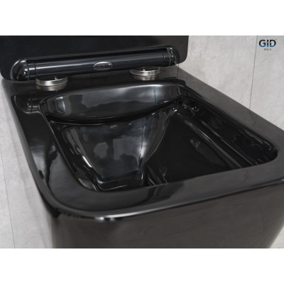 Унитаз подвесной Gid Tr2144BL 62224Y черная глянцевая 52x36x33.5