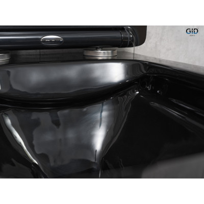 Унитаз подвесной Gid Tr2144BL 62224Y черная глянцевая 52x36x33.5