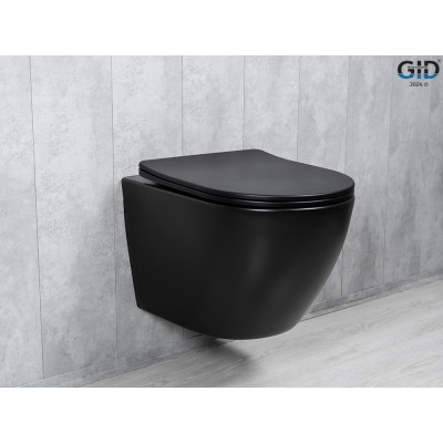 Унитаз подвесной Tornado Gid Tr2122TF-Bm 62261Y черный матовый 49x36x36