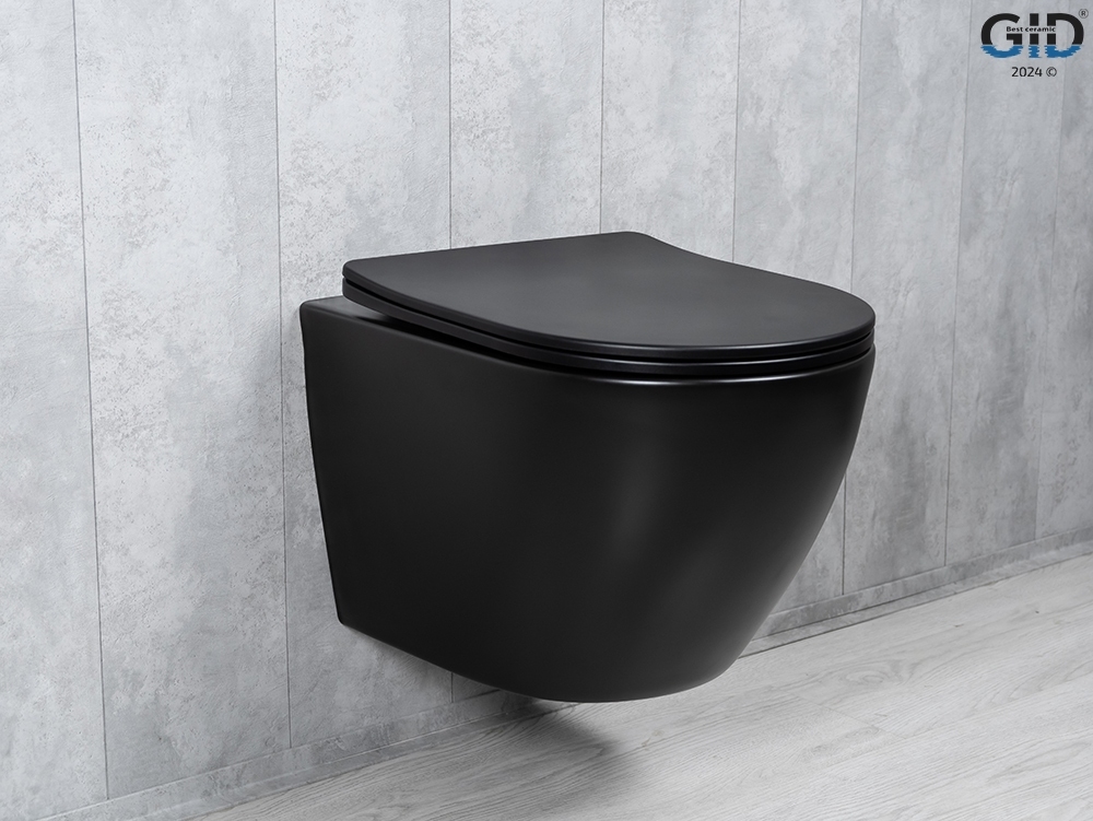 Унитаз подвесной Tornado Gid Tr2122TF-Bm 62261Y черный матовый 49x36x36