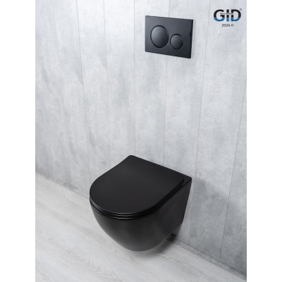 Унитаз подвесной Tornado Gid Tr2122TF-Bm 62261Y черный матовый 49x36x36