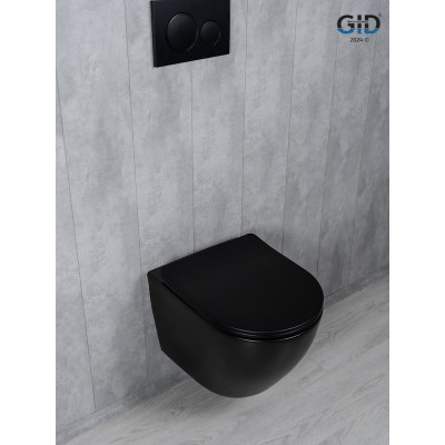 Унитаз подвесной Tornado Gid Tr2122TF-Bm 62261Y черный матовый 49x36x36