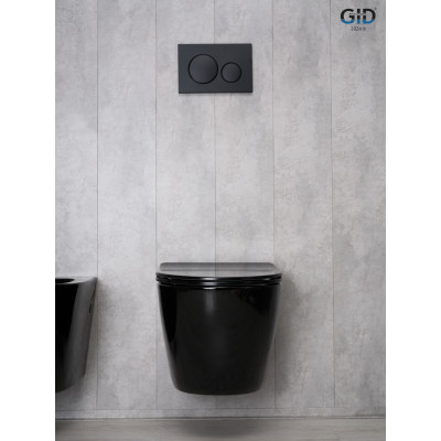 Унитаз подвесной Gid Tr2198-18 62204Y черная глянцевая 49x36x35.5