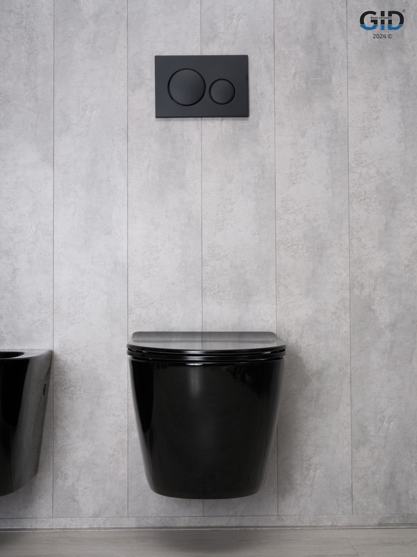 Унитаз подвесной Gid Tr2198-18 62204Y черная глянцевая 49x36x35.5