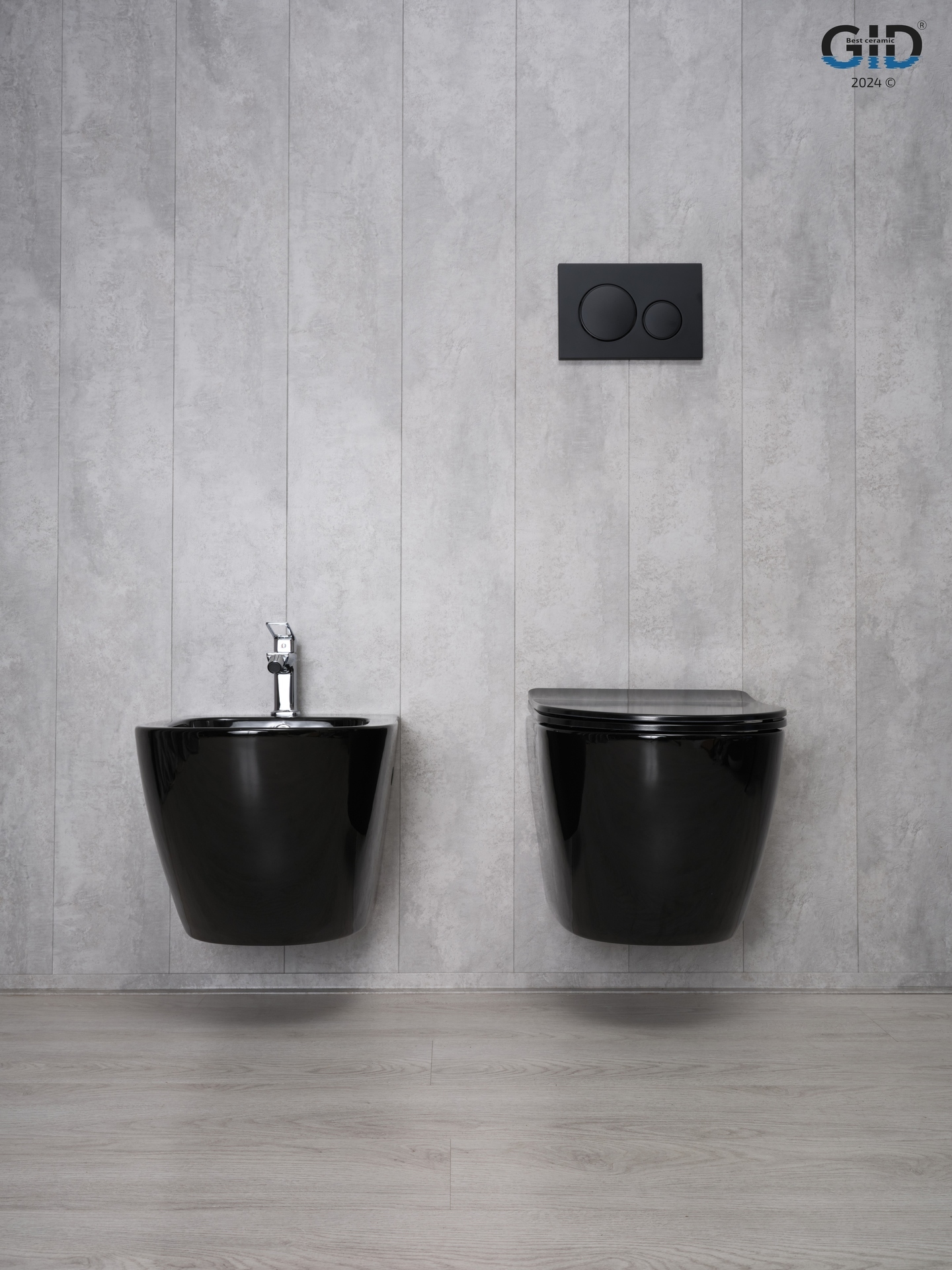 Унитаз подвесной Gid Tr2198-18 62204Y черная глянцевая 49x36x35.5