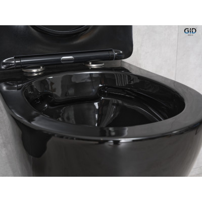 Унитаз подвесной Gid Tr2198-18 62204Y черная глянцевая 49x36x35.5