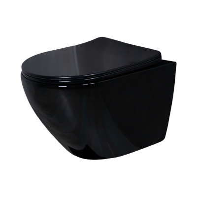 Унитаз подвесной Gid Tr2198-18 62204Y черная глянцевая 49x36x35.5
