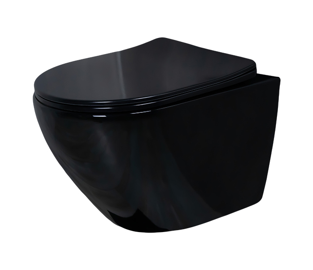 Унитаз подвесной Gid Tr2198-18 62204Y черная глянцевая 49x36x35.5