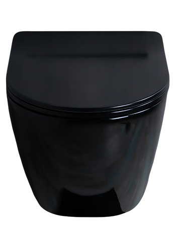 Унитаз подвесной Gid Tr2198-18 62204Y черная глянцевая 49x36x35.5