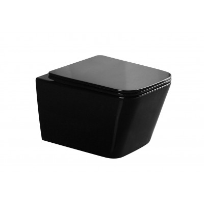 Унитаз подвесной Gid Tr2155BL 62238Y черная глянцевая 51x37x35