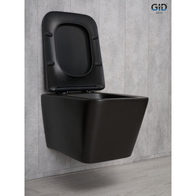 Унитаз подвесной Gid Tr2144Bm 62225Y черный матовый 52x36x33.5
