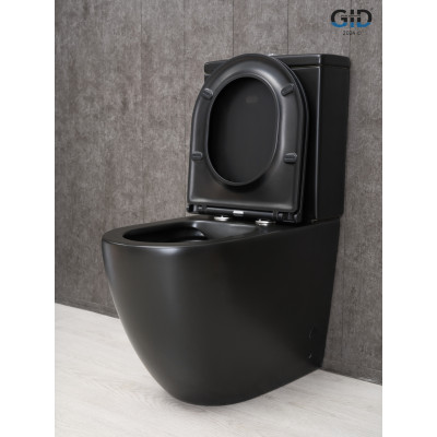Унитаз напольный Gid Tn2188Bm 62250Y черный матовый 62.5x38.5x84