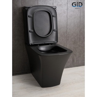 Унитаз напольный Gid Tn2184Bm 62252Y черный матовый 62.5x37x83