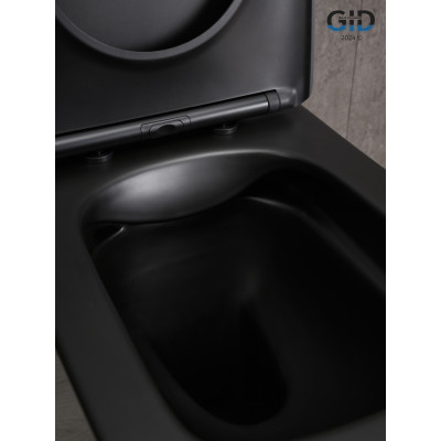 Унитаз напольный Gid Tn2184Bm 62252Y черный матовый 62.5x37x83