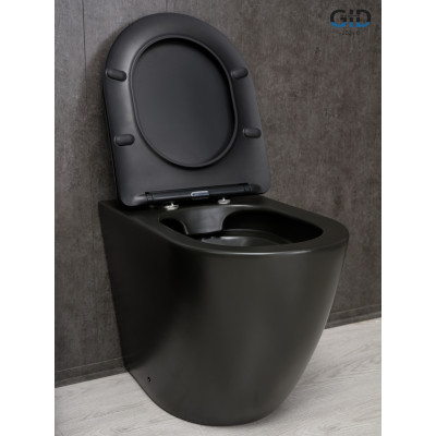 Унитаз приставной Gid TRS-269BM 62214Y черный матовый 56x36.5x42